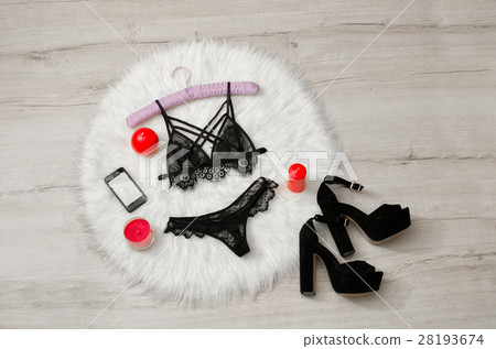 Fashionable concept, a set of lacy underwear Fashionable concept, a set of lacy underwear 28193674