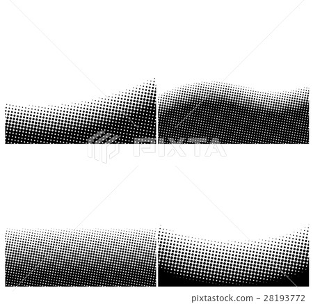 A set of border black and white halftone A set of border black and white halftone 28193772