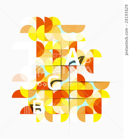 Modern geometric abstract background, circles on 28193829