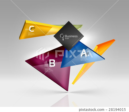 Geometric glass triangles abstract background Geometric glass triangles abstract background 28194015