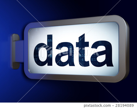 Data concept: Data on billboard background 28194089