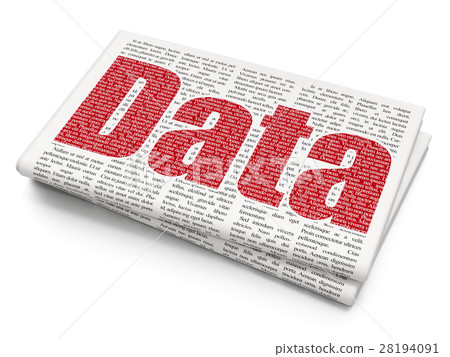Data concept: Data on Newspaper background 28194091
