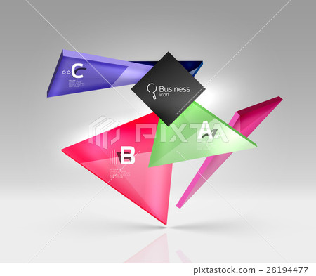 Geometric glass triangles abstract background Geometric glass triangles abstract background 28194477