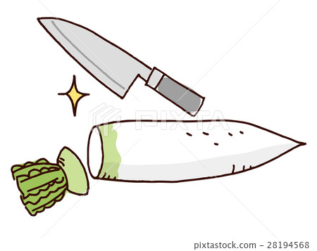 蘿蔔和菜刀的例證 28194568