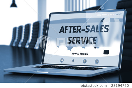 After-Sales Service - on Laptop Screen. Closeup After-Sales Service - on Laptop Screen. Closeup 28194720