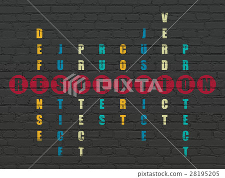Law concept: Resolution in Crossword Puzzle Law concept: Resolution in Crossword Puzzle 28195205