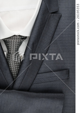 Classic male suit, shirt and tie, closeup. 28195353
