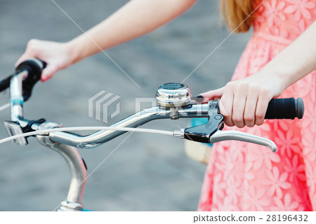 hands on vintage bicycle handlebar hands on vintage bicycle handlebar 28196432