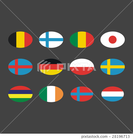 Different flags template blank vector set. 28196713