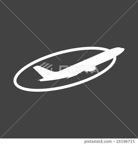 Airplane badge silhouette vector illustration. 28196715