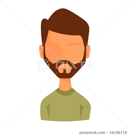 Man portrait face icon web avatar flat style 28196719