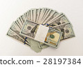 Stack of money in US dollars cash banknotes 28197384