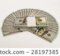 Stack of money in US dollars cash banknotes 28197385