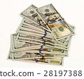 Stack of money in US dollars cash banknotes 28197388