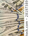 Stack of money in US dollars cash banknotes 28197389