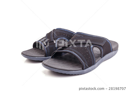 New black men's sandals isolated on white New black men's sandals isolated on white 28198707