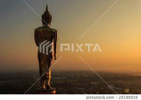 Golden buddha statue in Thai temple, Wat Phra That Khao Noi in Nan province, Thailand 28198838