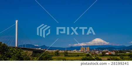 Scenery of Shonan Ginga Ohashi and Mt. Fuji Scenery of Shonan Ginga Ohashi and Mt. Fuji 28199241