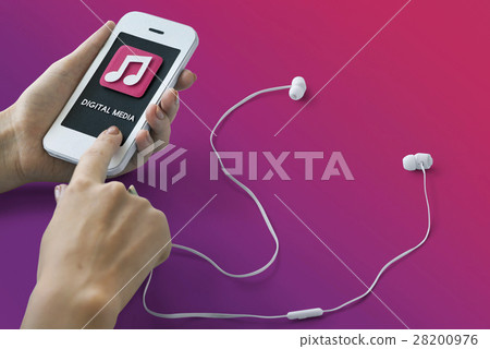 Music Auido MP3 Player Podcast Song Sound Concept Music Auido MP3 Player Podcast Song Sound Concept 28200976
