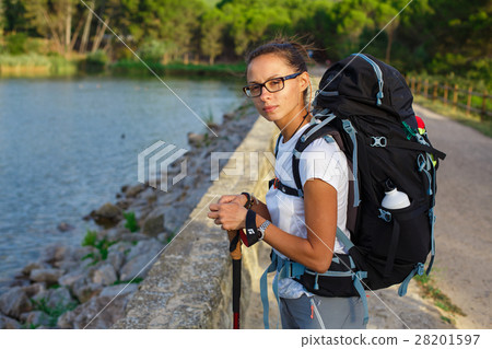 Girl trekker in campaign Girl trekker in campaign 28201597