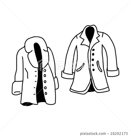 圖庫插圖: hand drawn sketch of coat isolated