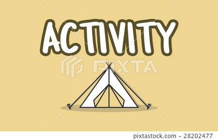 Outdoors Camping Tent Graphic Concept 28202477