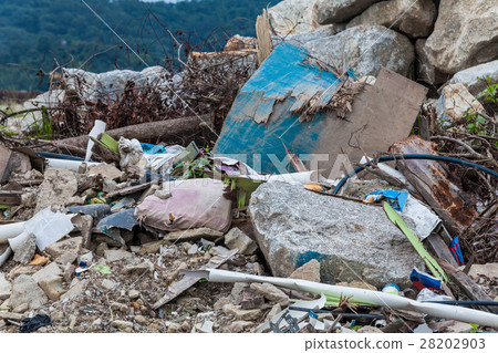 Disaster site like tsunami, tornado or typhoon 28202903