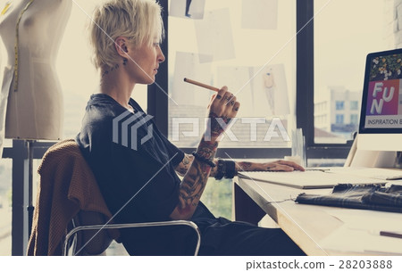 Fashion Designer Sketch Drawing Costume Concept Fashion Designer Sketch Drawing Costume Concept 28203888