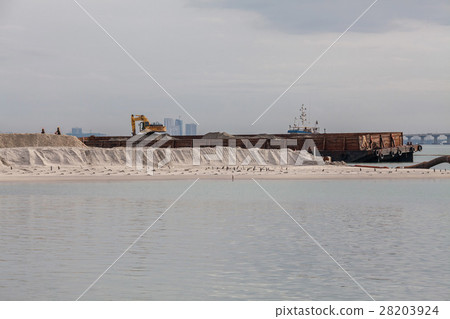 Sand replenishment ship for land reclamation 28203924