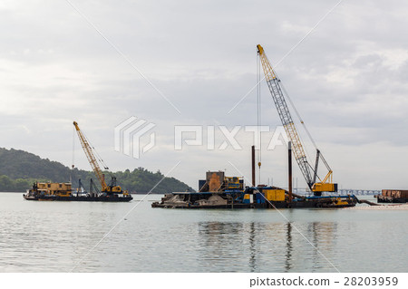 Sand replenishment ship for land reclamation 28203959