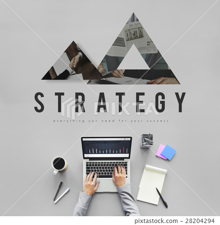 Triangle shaped abstract design business concept 28204294