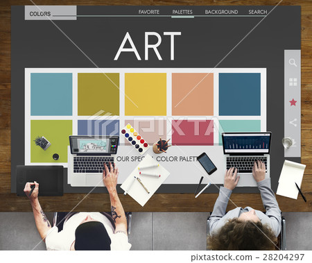 Colour Shade Design Colourful Palette Concept 28204297