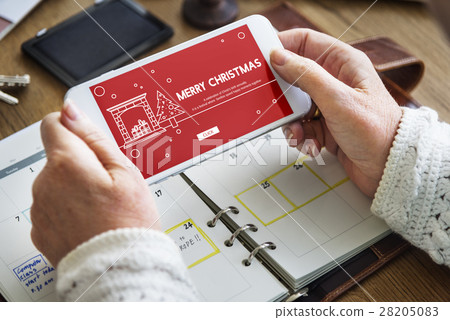 Merry Christmas Santa Clause Festive Holiday Concept 28205083