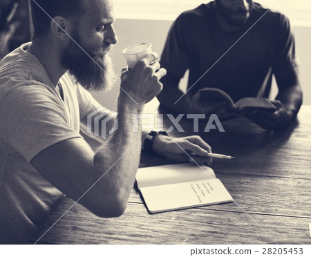 Meeting Table Networking Sharing Concept Meeting Table Networking Sharing Concept 28205453