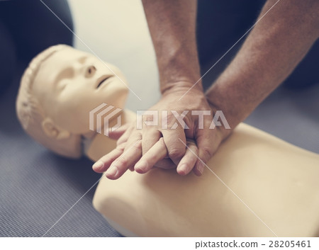 CPR First Aid Training Concept CPR First Aid Training Concept 28205461