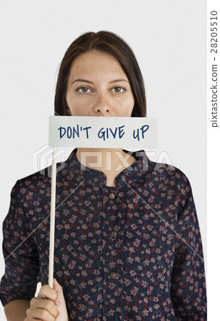 Dont't Give Up Optimism Motivate Word Concept 28205510