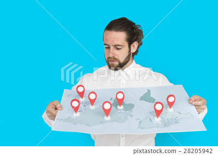 Man Cheerful Studio Portrait Concept 28205942