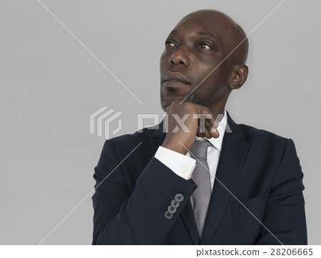 African Descent Man Thinking Concept 28206665