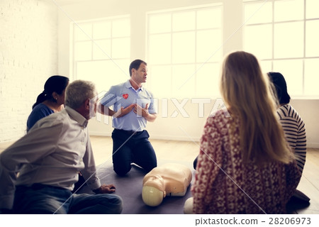 CPR First Aid Training Concept 28206973