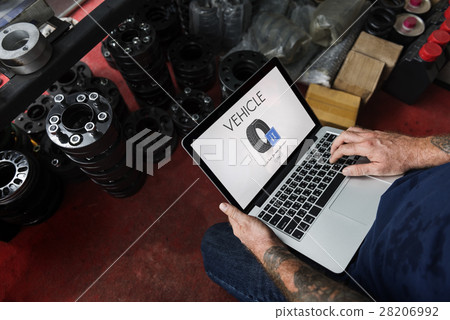 Automotive Car Mechanic Garage Service Concept 28206992