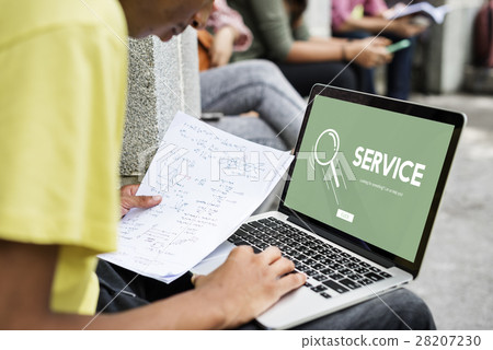 Call Center Hot Line Information Concept 28207230