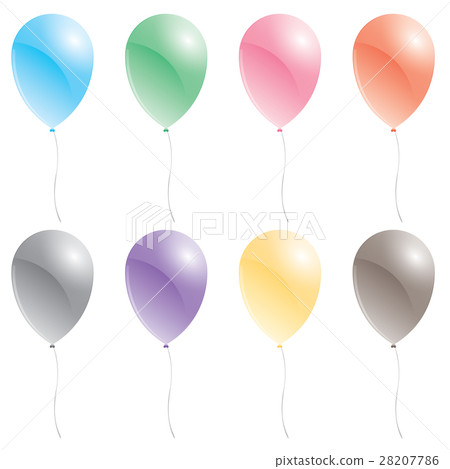 Balloons isolated on white background. - Stock Illustration [28207786 ...