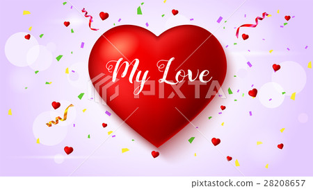Greeting, romantic greeting card with big red Greeting, romantic greeting card with big red 28208657