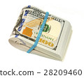 Stack of money in US dollars cash banknotes 28209460