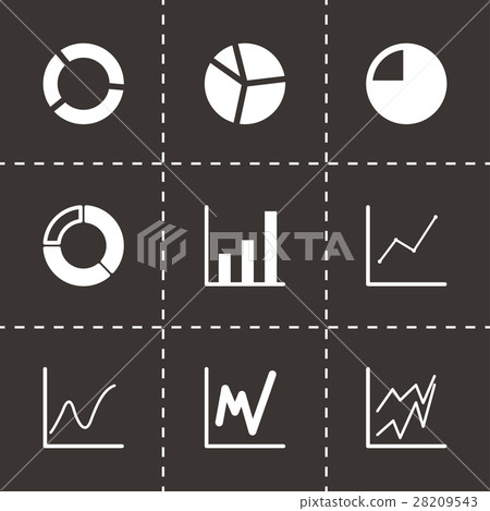 Vector black diagram icon set - Stock Illustration [28209543] - PIXTA