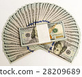 Stack of money in US dollars cash banknotes 28209689