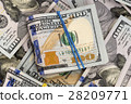 Heap of money in dollars cash banknotes 28209771