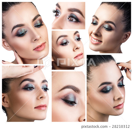 Collage of young woman with perfect skin Collage of young woman with perfect skin 28210312