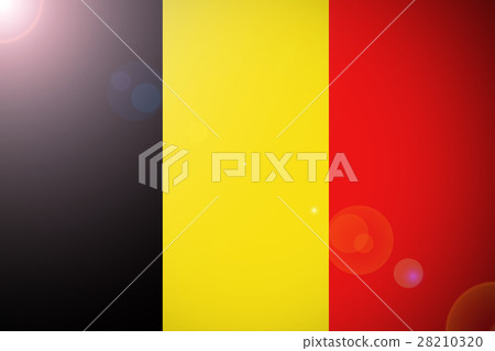 Belgium flag 3D illustration symbol , 3D Belgium flag 3D illustration symbol , 3D 28210320