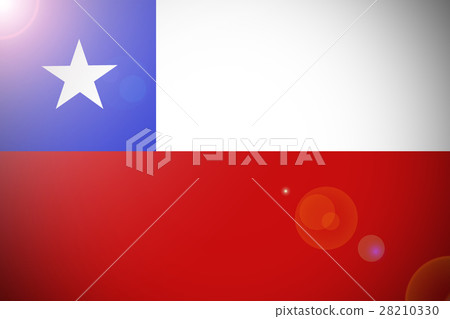 Chile national flag 3D illustration symbol. Chile national flag 3D illustration symbol. 28210330